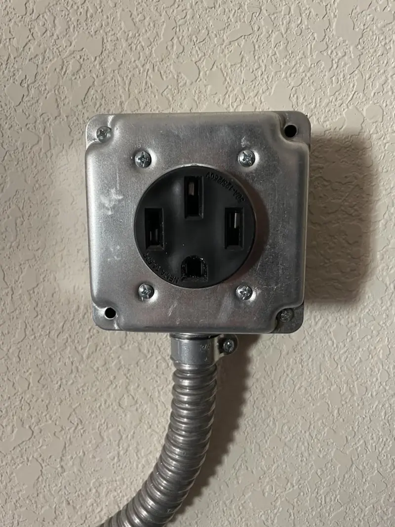 NEMA 14-50 outlet installed for Electrical Panel Upgrade in Elkin